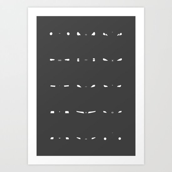 Famous cars' eyes Art Print