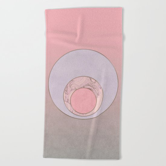 Soft Pastel Elegant Circles Beach Towel