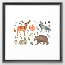 Forest team Framed Art Print