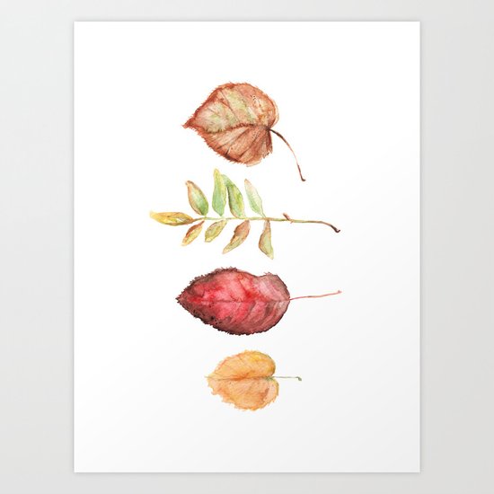 Brooklyn Leaves, Set B Art Print