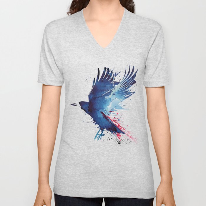 Bloody Crow V Neck T Shirt