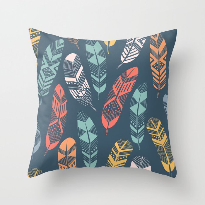 Feathers Throw Pillow