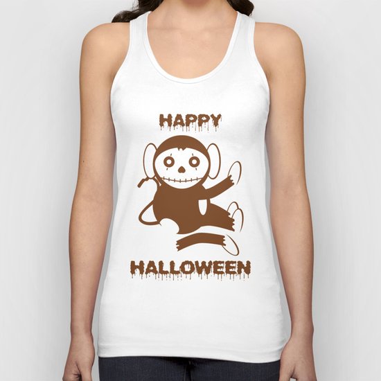 Dead Monkey Happy Halloween Unisex Tank Top