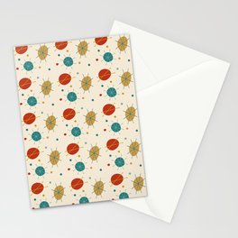 Mid Century Abstract Shapes 13 Stationery Card