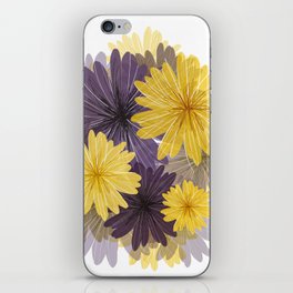 Purple and yellow flowers iPhone Skin