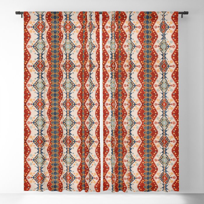 Bohemian Mosaic: Traditional Moroccan Fabric Design Style Blackout Curtain
