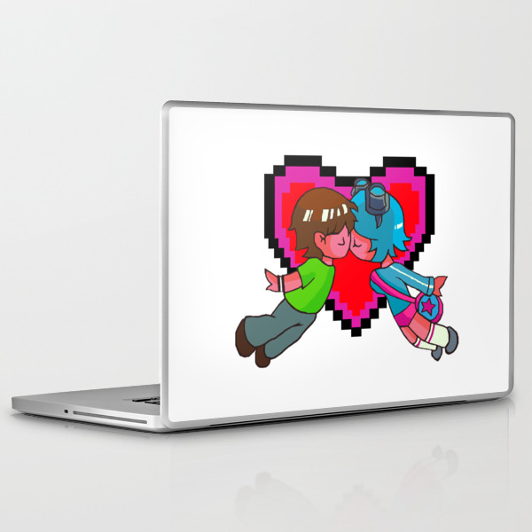 Scott Pilgrim Ramona Flowers 8 Bit Heart Laptop Ipad Skin By Kayteadesign