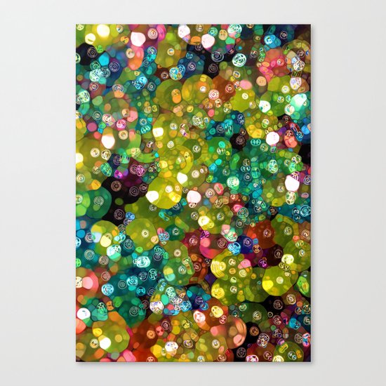 Sparkling Rainbow Bubbles Canvas Print