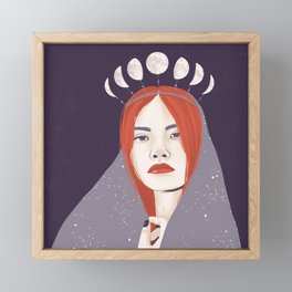 moon lady Framed Mini Art Print