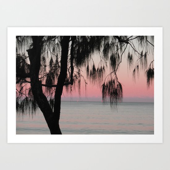 The Sunrise Weeping Tree Art Print