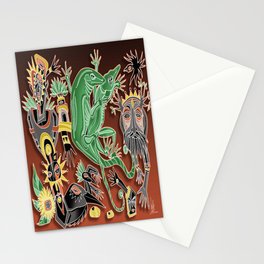 dancing geckos Stationery Cards