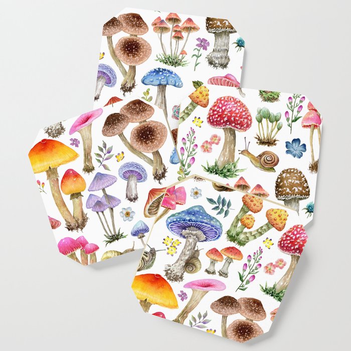 Watercolor Mushroom #2 Coaster