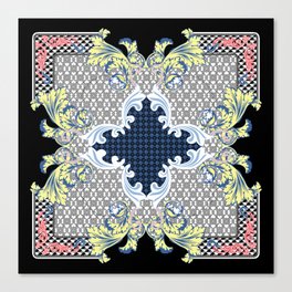 Elegant Baroque Geometric Print Canvas Print