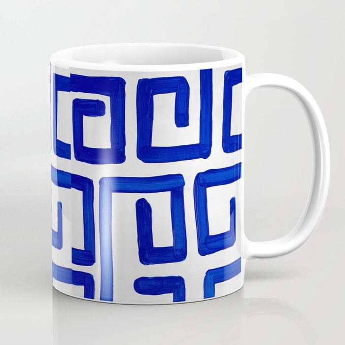 Greek Blue Design Coffee Mug