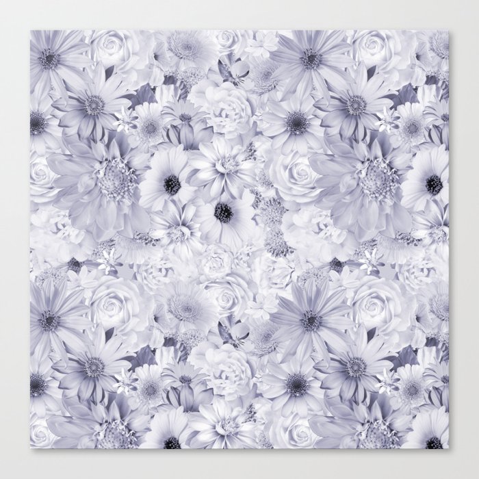 pastel rhodonite floral bouquet aesthetic array Canvas Print