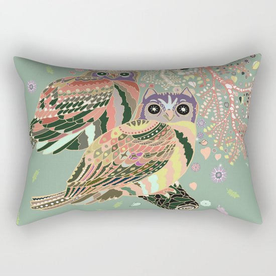 twin owls Rectangular Pillow