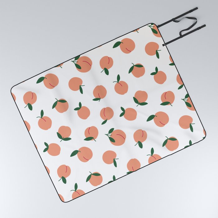 Minimalist Peaches Pattern Picnic Blanket