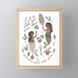 let's root for each other Framed Mini Art Print