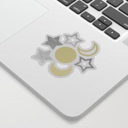 Gold Moons and Silver Stars Sticker