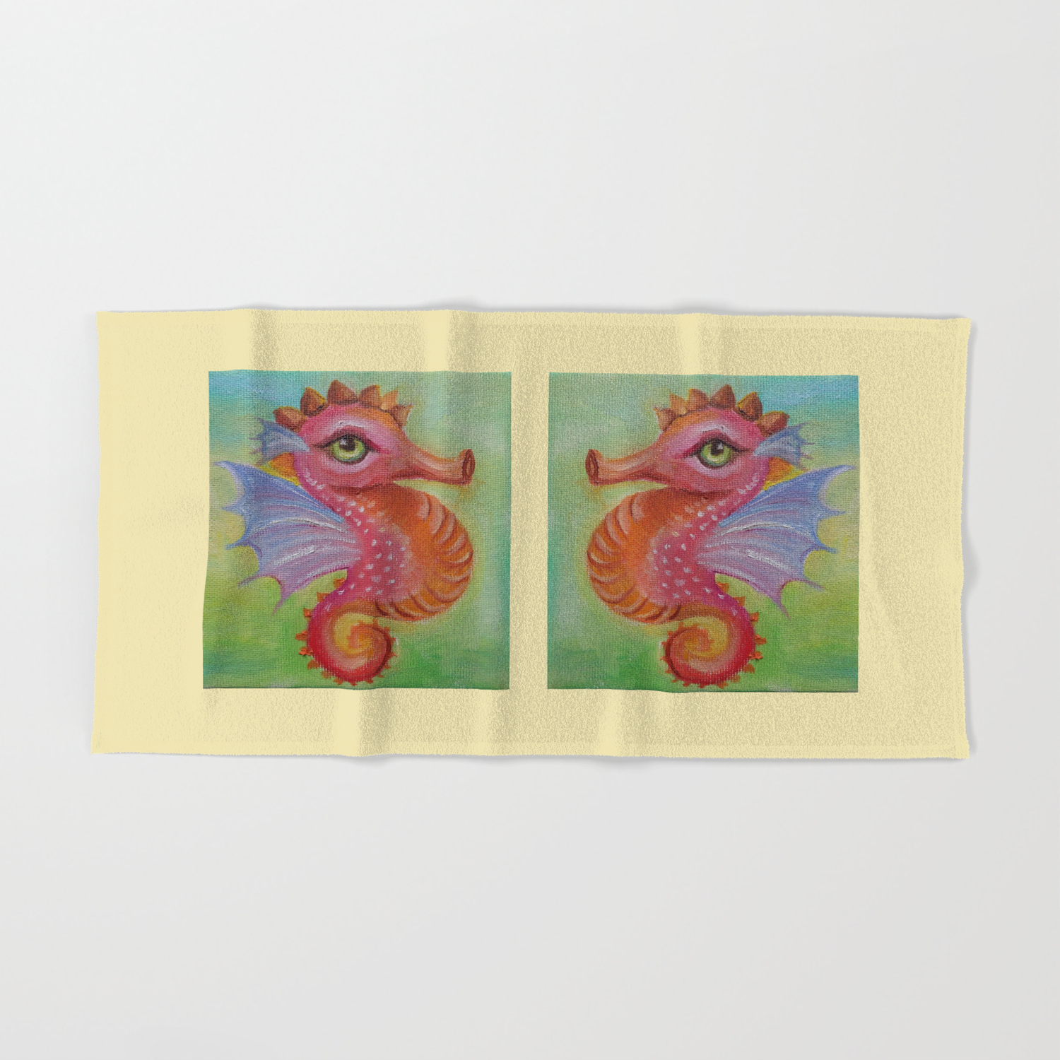 Baby Dragon Sea Horse Ice Cream Color Book Illustration For Kids