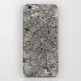 Paris Map - Black&White City Maps iPhone Skin