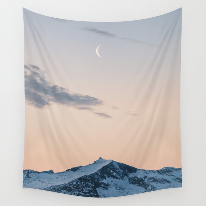 My Dear Friend Moon - Landscape and Nature Photography Wall Tapestry