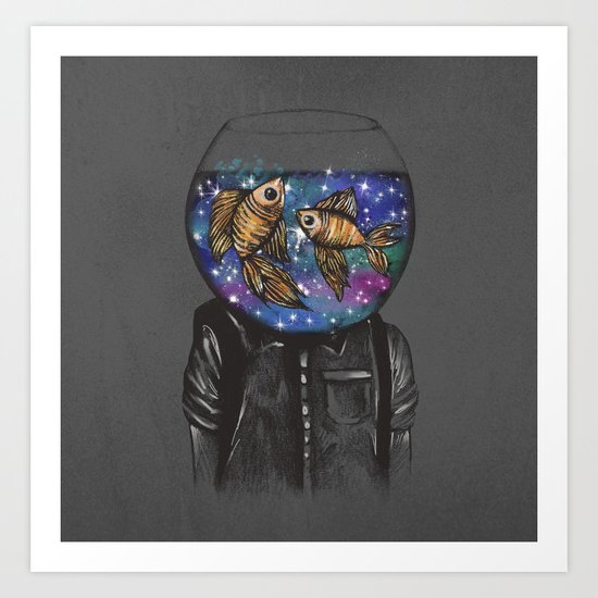 Swim Around My Cosmic Dreams Art Print