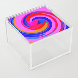 PINK BLUE AND MAGENTA SWIRL. Acrylic Box