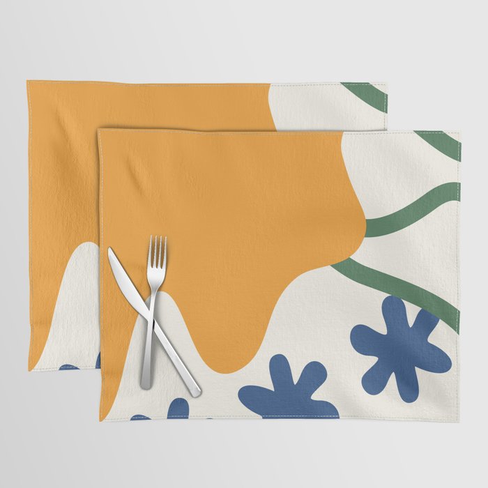 Line shape blossom 2 Placemat