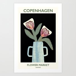 Copenhagen Flower Market Art Print