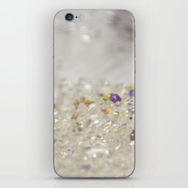 White Crystals Bokeh iPhone Skin