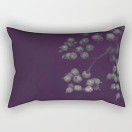 Sage Green Seeds on Deep Plum Rectangular Pillow