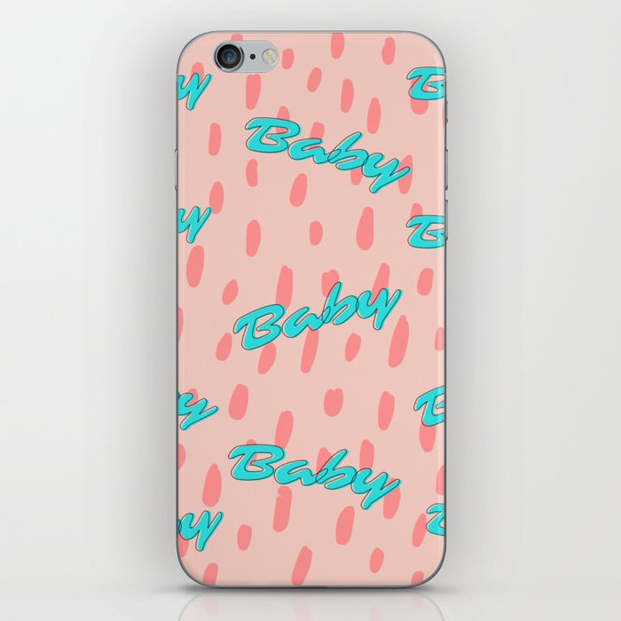 I'm Baby Pink and Blue Pattern iPhone Skin
