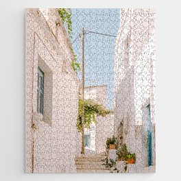 Greek Urban Street Photography - Picturesque and Traditional Village on the Greek Islands Jigsaw Puzzle