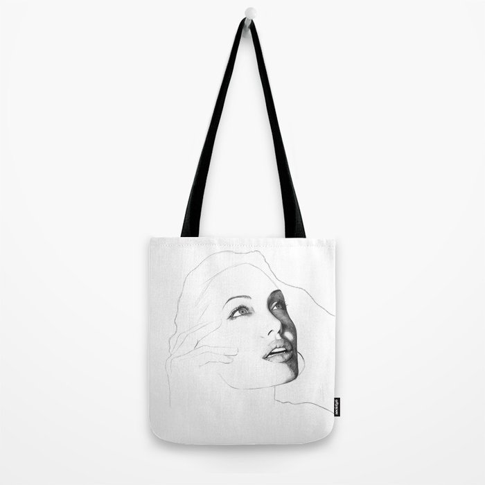 Amazing Angelina Jolie Draw Tote Bag by hdesign