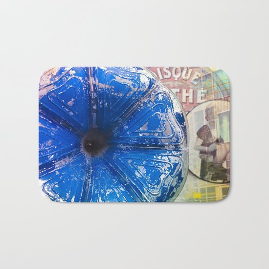 Musical Blue Mood, Flowers Photography Bath Mat