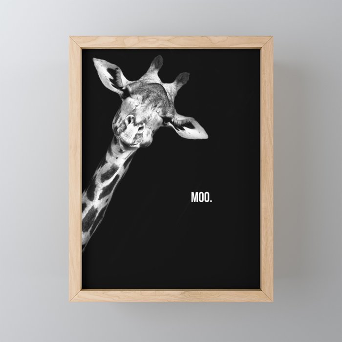 Funny Giraffe  Framed Mini Art Print
