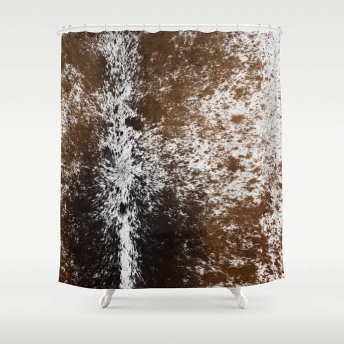 Cowhide rodeo animal skin pattern, photography. Shower Curtain