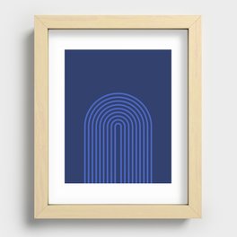 Navy Arch Recessed Framed Print