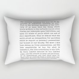 Man's relation to the infinite - Carl Gustav Jung Quote - Literature - Typewriter Print Rectangular Pillow