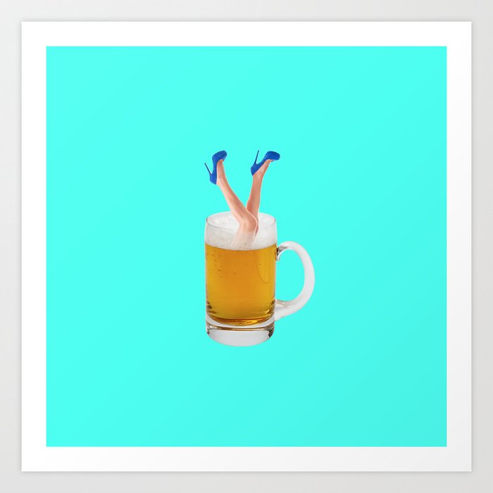 beer lady Art Print