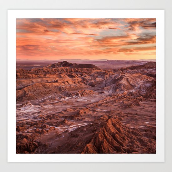 Desert orange Art Print