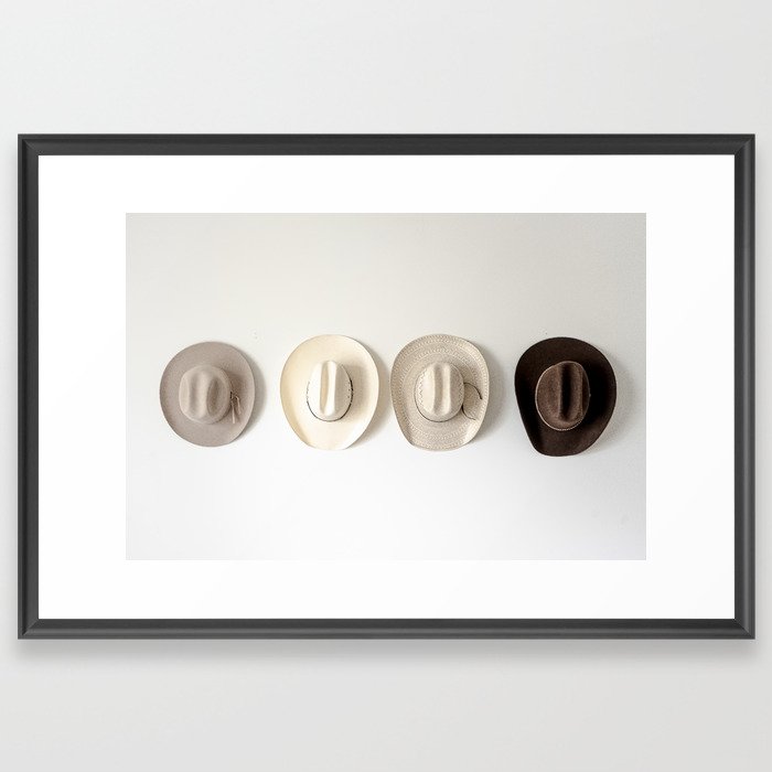 Cowboy Hat Wall Framed Art Print by Brooks Capewell Photography