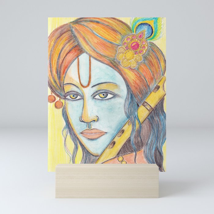 Lord Krishna Painting From Russia Mini Art Print By Jeshta Society6
