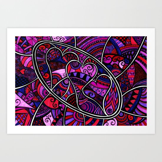When hearts collide Art Print