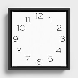 Patricia Gothic Thin clock face Framed Canvas