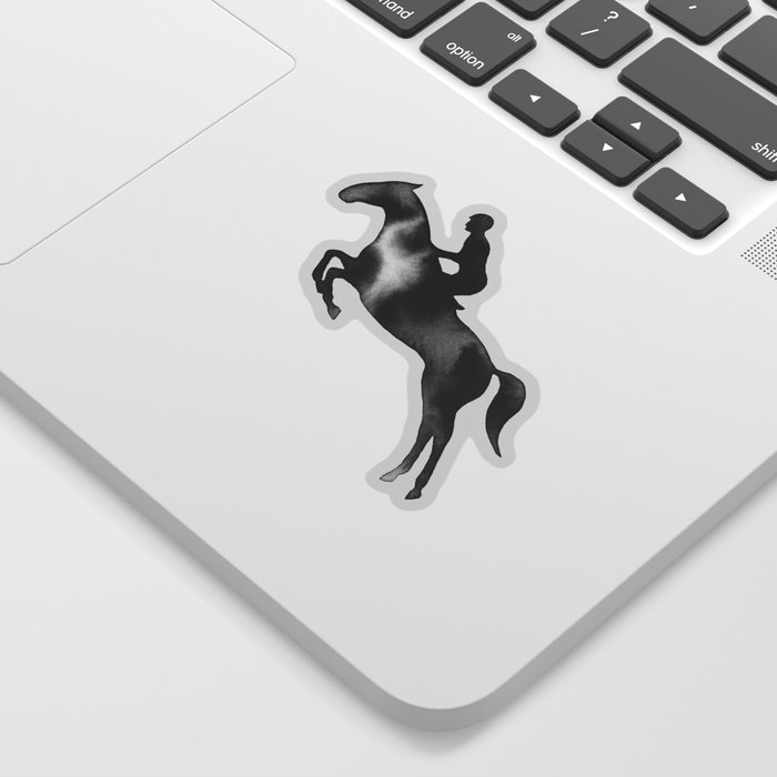 Watercolor Showjumping Horses (Black) Sticker