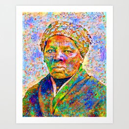 Harriet Tubman Underground Railroad in Contemporary Vibrant Colors 20200710 Art Print