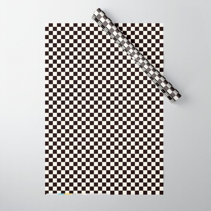 BLACK AND WHITE CHECKERBOARD Wrapping Paper