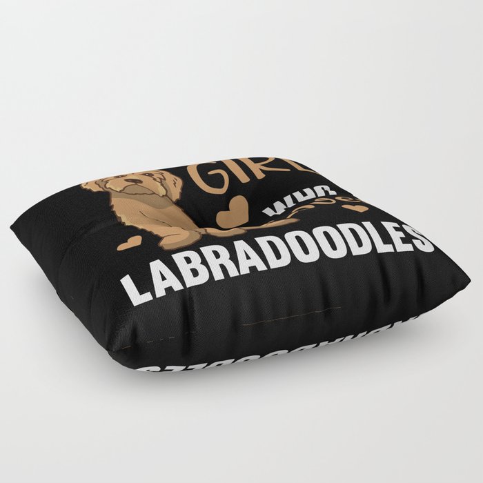 Just One Girl The Labradoodle Loves Dogs Floor Pillow